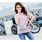 Жіноча поясна сумка, бананка, фіолетова П1338