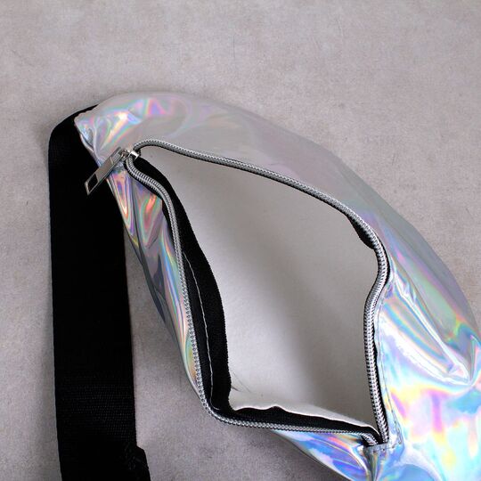 Женская поясная сумка, бананка, белая П1339 Женская поясная сумка, бананка, белая П1339