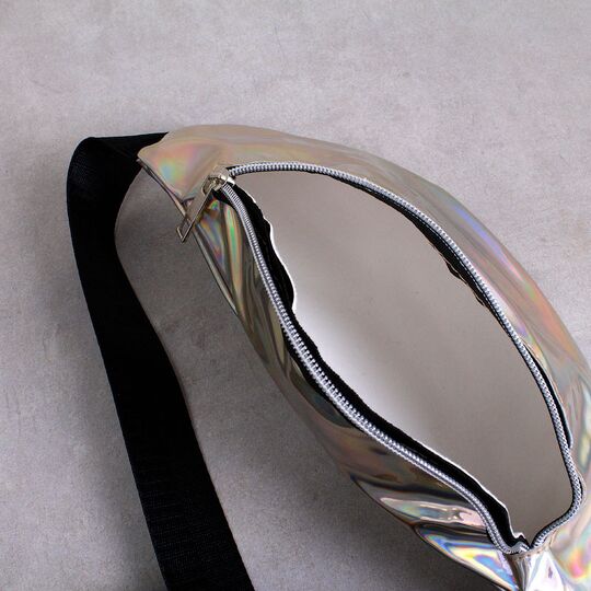 Жіноча поясна сумка, бананка, золотистая П1342