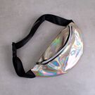 Жіноча поясна сумка, бананка, золотистая П1342