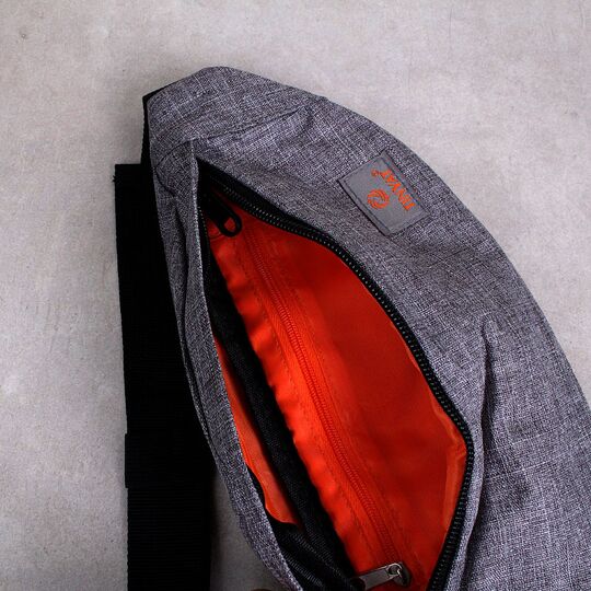 Сумка поясная, бананка TINYAT, серая П1346