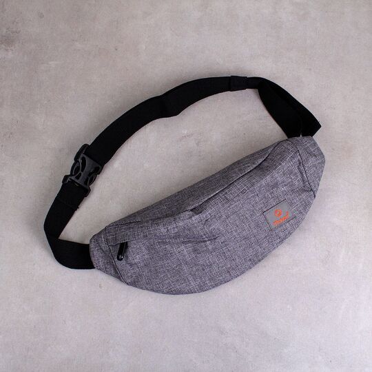 Сумка поясная, бананка TINYAT, серая П1346