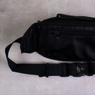 Мужская сумка поясная, бананка, черная П1352