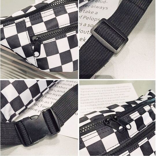 Сумка поясная, бананка, черная П1360