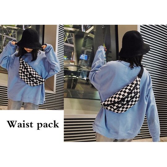 Сумка поясная, бананка, черная П1360