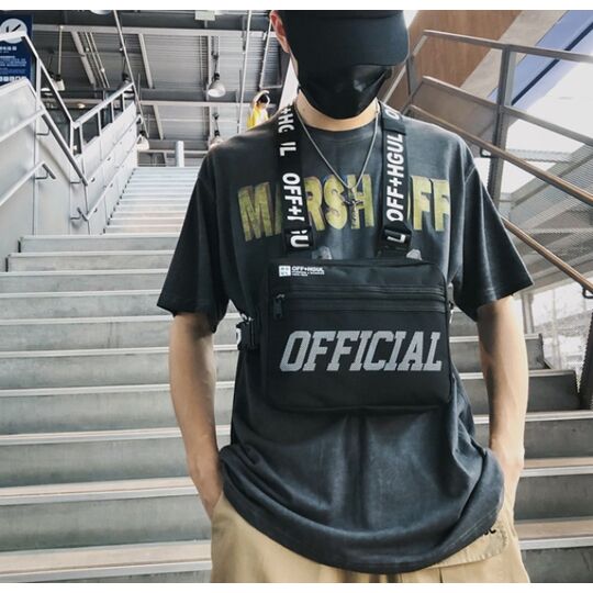 Вулична сумка, жилет, нагрудна, жовта П1363