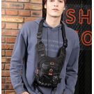 Чоловіча сумка поясна, бананка, на стегно, зелена П1375