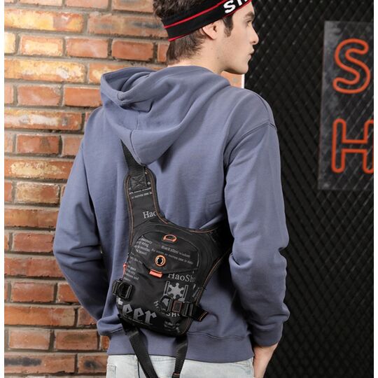 Чоловіча сумка поясна, бананка, на стегно, зелена П1375