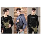 Чоловіча сумка поясна, бананка, на стегно, синя П1377