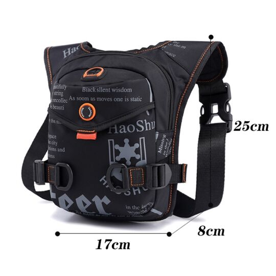 Чоловіча сумка поясна, бананка, на стегно, синя П1377