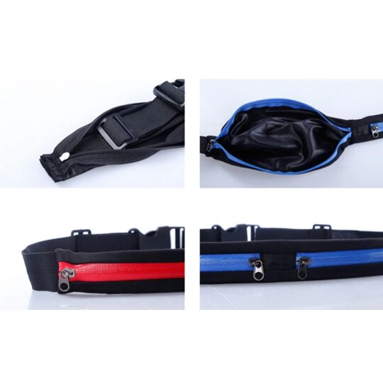 Мини сумка поясная, бананка, черная П1384