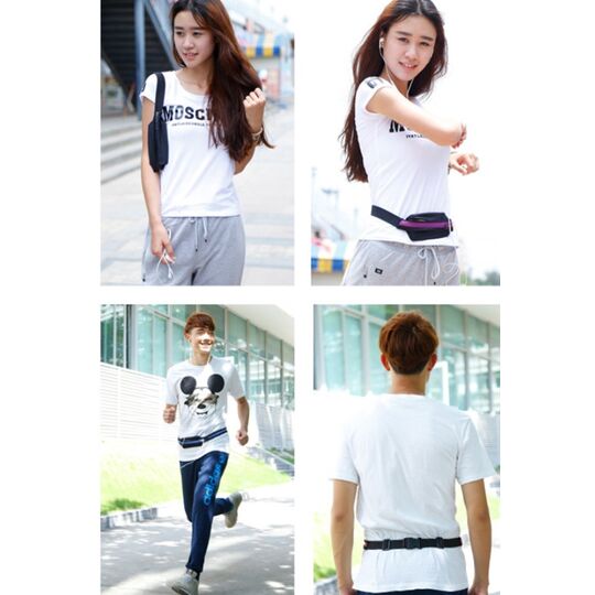 Мини сумка поясная, бананка, розовая П1388