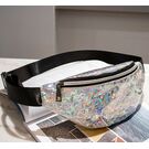 Жіноча поясна сумка, бананка SWDF, біла П1390