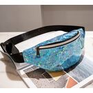 Жіноча поясна сумка, бананка SWDF, блакитна П1392