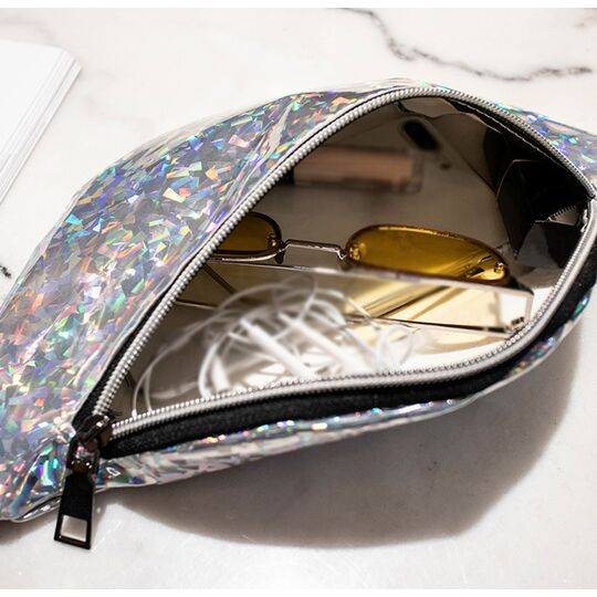 Жіноча поясна сумка, бананка SWDF, блакитна П1392