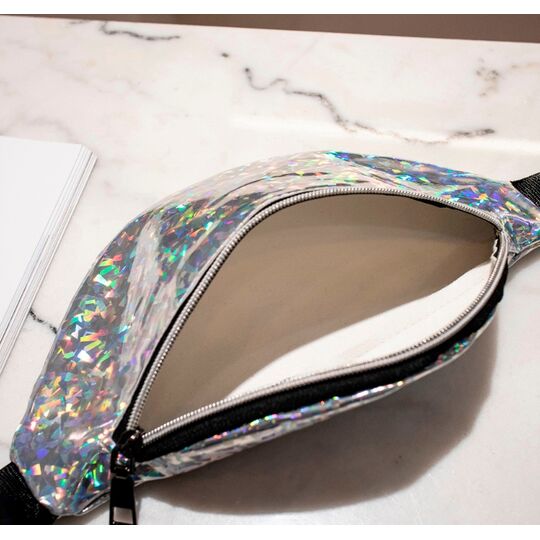 Жіноча поясна сумка, бананка SWDF, блакитна П1392