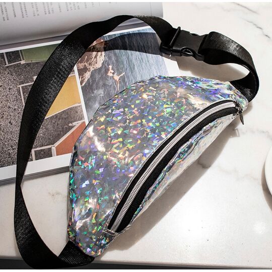 Жіноча поясна сумка, бананка SWDF, блакитна П1392