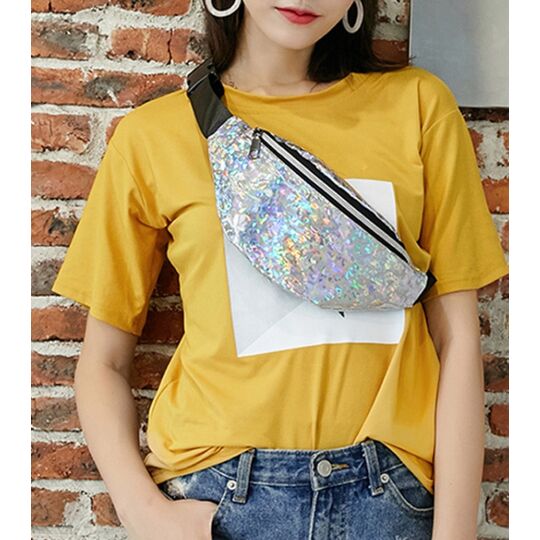 Жіноча поясна сумка, бананка SWDF, чорна П1393