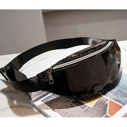 Жіноча поясна сумка, бананка SWDF, чорна П1393