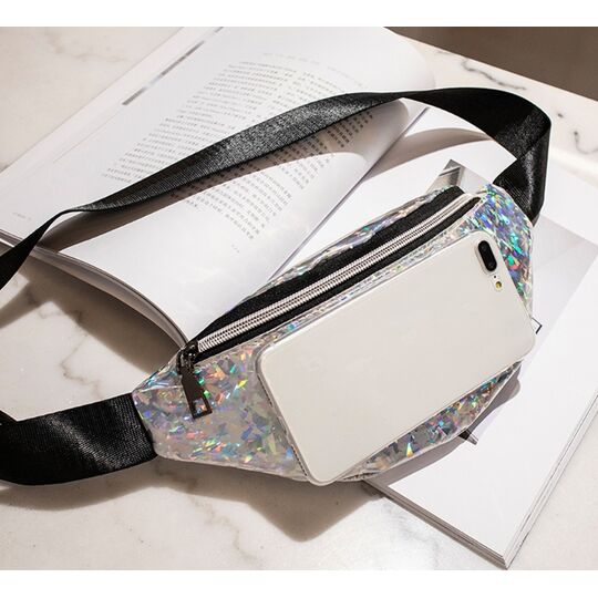 Жіноча поясна сумка, бананка SWDF, чорна П1393