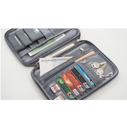 Гаманець органайзер для подорожей, сірий П1396