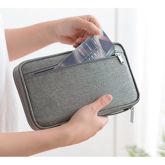 Гаманець органайзер для подорожей, сірий П1396