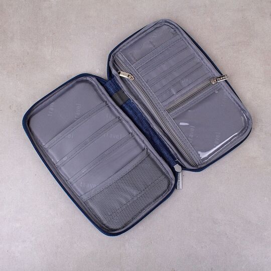 Кошелек органайзер для путешествий, синий П1398