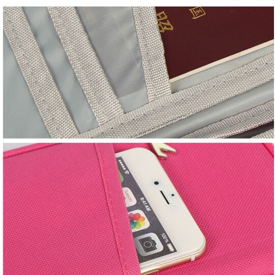 Гаманець органайзер для подорожей, рожевий П1400