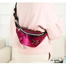 Женская поясная сумка, бананка, золотая П1409