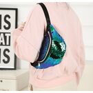 Женская поясная сумка, бананка, золотая П1409