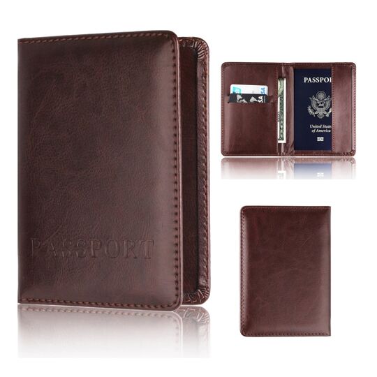 Обложка для паспорта, коричневая П1410