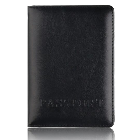 Обложка для паспорта, черная П1411