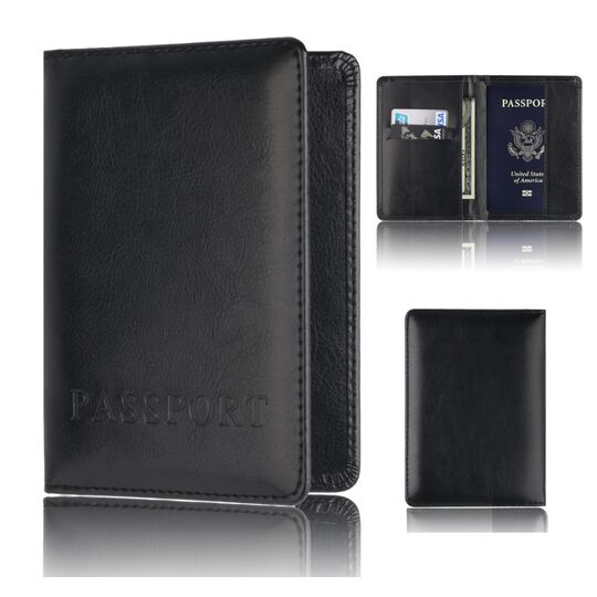 Обложка для паспорта, черная П1411
