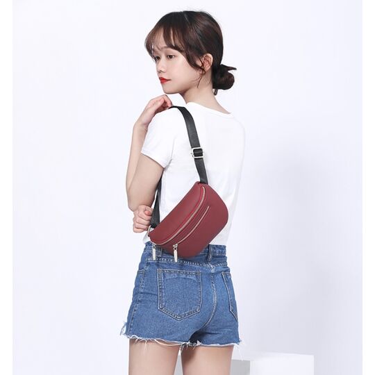 Женская поясная сумка, бананка Petrichor, зеленая П1415