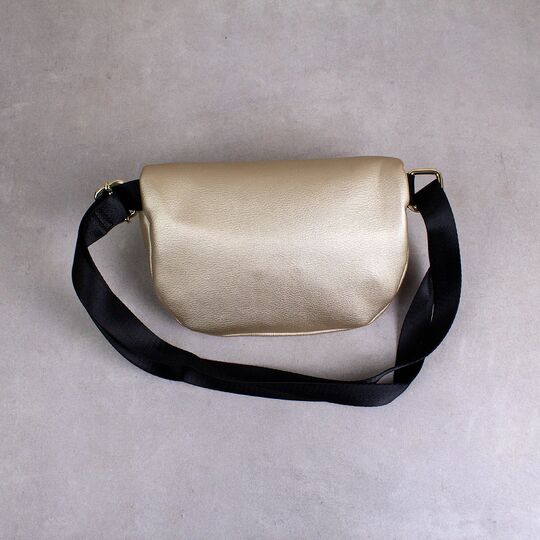 Жіноча поясна сумка, бананка WEICHEN, золотиста П1416