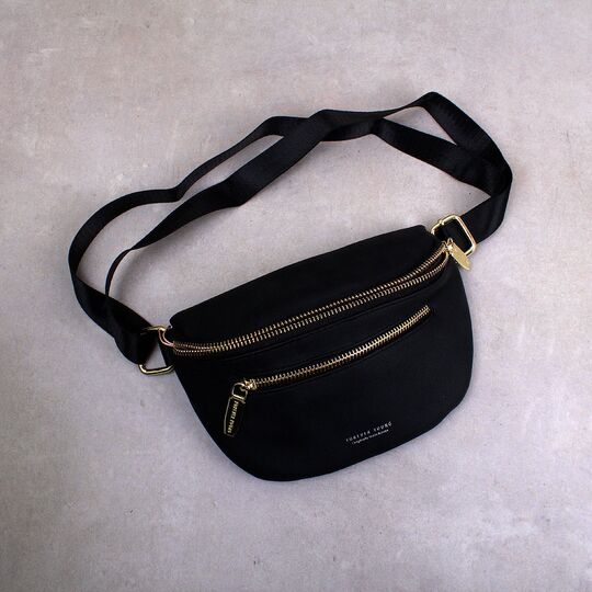 Женская поясная сумка, бананка WEICHEN, черная П1417