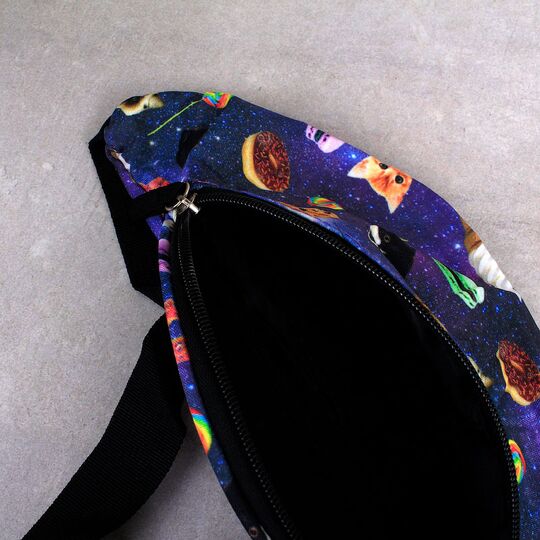 Сумка поясная, бананка, фиолетовая П1422