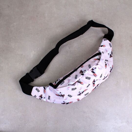 Сумка поясная, бананка, Чихухуа розовая П1423