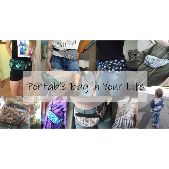 Сумка поясная, бананка, Единорог, розовая П1424