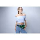 Сумка поясная, бананка, зеленая П1428