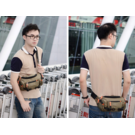 Сумка мужская на пояс, на плечо, зеленая П1429