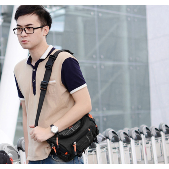 Сумка чоловіча на пояс, на плече, синя П1430