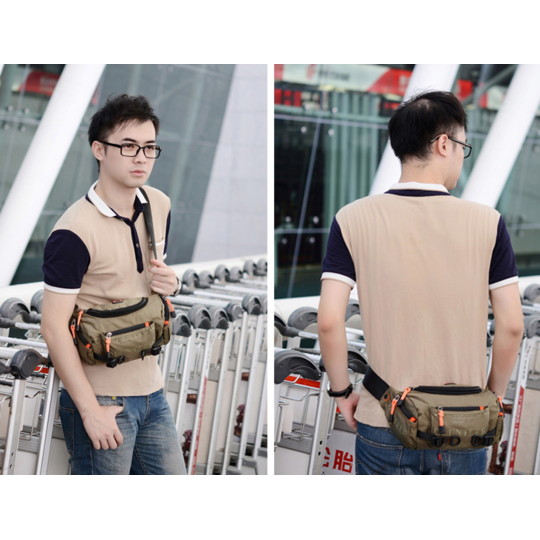 Сумка чоловіча на пояс, на плече, синя П1430