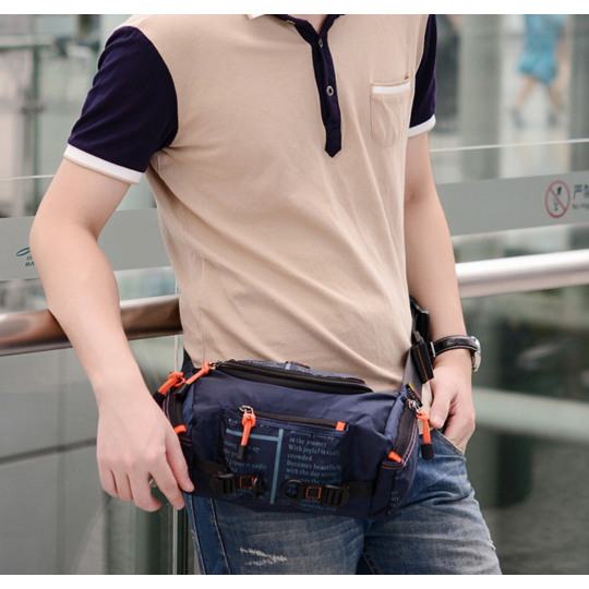 Сумка чоловіча на пояс, на плече, синя П1430