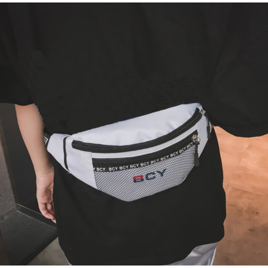 Женская поясная сумка, бананка, белая П1433