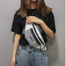 Женская поясная сумка, бананка, белая П1433