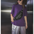 Женская поясная сумка, бананка, черная П1436