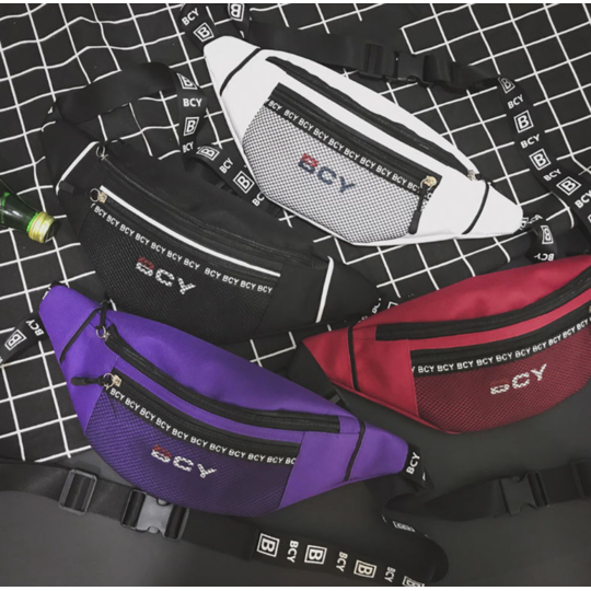 Женская поясная сумка, бананка, черная П1436