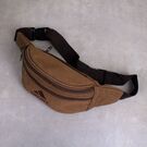 Сумка поясна, бананка, коричнева П1447