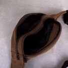 Сумка поясна, бананка, коричнева П1447